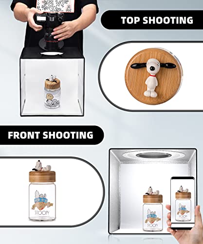Samtian Upgrade 8 Backdrops Light Box, 12" Shooting Tent With 120 Led Lights Photo Studio Light Box Photography With Reflection Board & Diffuser For Small Size Product Photography #TOP4