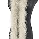 2m 8cm Federboa Truthahnfedern Boa,Flauschige Plüsch-Feder Boa Federstola Federschal Federgirlande für Weihnachtsbaum Hochzeit Basteln Burlesque Karneval Party 20er Jahre Kostüm Deko,ca. 15g Beige