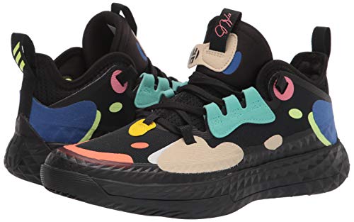 Adidas Boy's Harden Volume 5 Basketball Shoe, Black/White/Team Royal Blue, 11 Little Kid #TOP6
