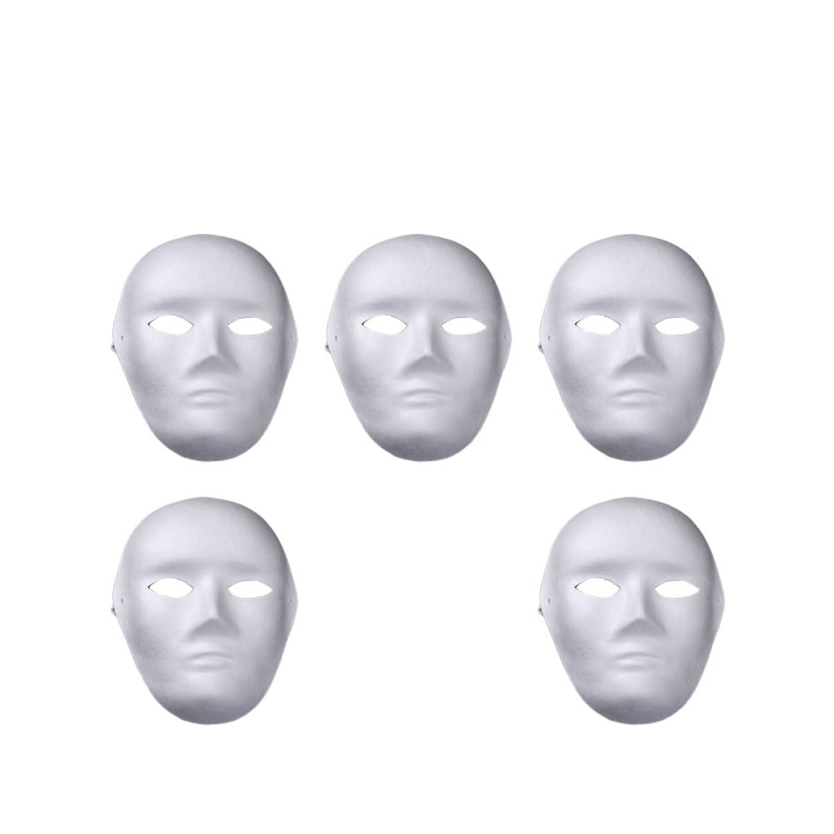 Toyvian 10 Pezzi Maschera Di Halloween Fai Da Te Purim Maschera Semplice Cosplay Vuota Vuota Da Dipingere Kabuki Trucco Uomini e Donne Ordinario Bianca
