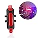 Pineeseatile Bike Light Set,1Pc USB Rechargeable Bicycle Light Waterproof Bike Tail Light 3 Modes Bike Light Safety Warning Lamp Fits All Mountain Bikes,Road Bicycle,Backpack(White)