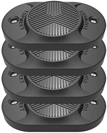 TOPMEET Gun Magnet Mount for Car Truck Desk Safe Vehicle and Wall, Magnetic Gun Holder Rubber Coated with Adhesive Backing and Screws,32 lb Rating - 4 Pack