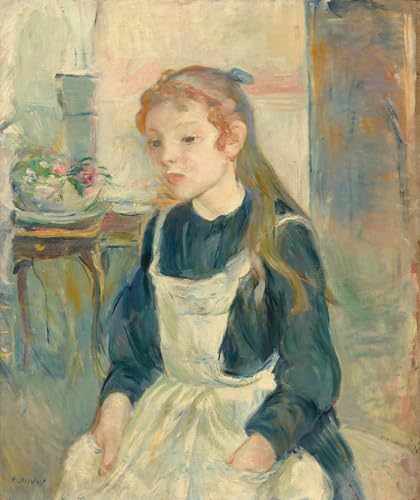 Lienzo cuadro Chica con delantal Berthe Morisot una obra pictórica premium para salón chic