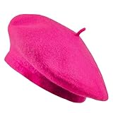 Jolbndcv 1 Pcs Beret Hat Wool French Beanie Hat Rose Red