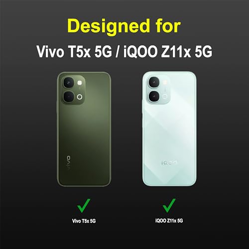 Image of Zapcase Back Case Cover for Vivo T5x 5G | Compatible for Vivo T5x 5G Back Cover | Liquid Silicon Magic Case with Camera Protection | Black