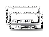 Rico Chicago White Sox MLB (Set of 2) Chrome Metal License Plate Frames with Bold Full Frame Design