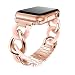 Produktbild GOPG Bands kompatibel Apple Watch Band 42mm 44mm Iwatch Serie 4 3 2 1 rostfrei stehlen Eingelegt Stein Ersatz Armband-44Mm-B