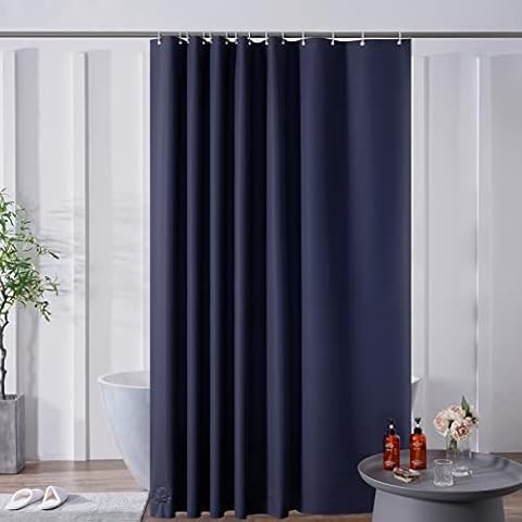 Furlinic Extra Long Waterproof Shower Curtain Cover