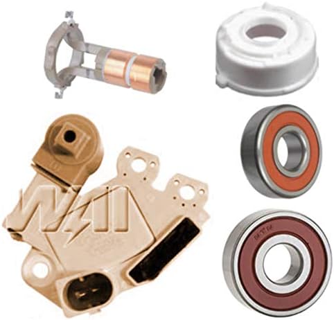 ManiacEM Alternator Rebuild Kit for 2005-2009 Audi A4 Regulator Bearings Brushes SlipRing - 11070RKa