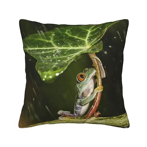 Housse de coussin velours côtelé Peace Tree Frog imprimé élégant canapé - 2