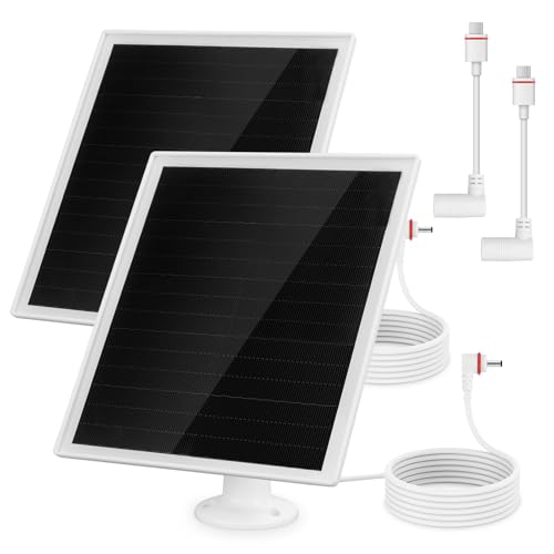 Batería de panel solar de 6 W para cámara de seguridad, 5 V kit panel solar con batería, paneles solares impermeables IP66 con cable de 9,8 pies