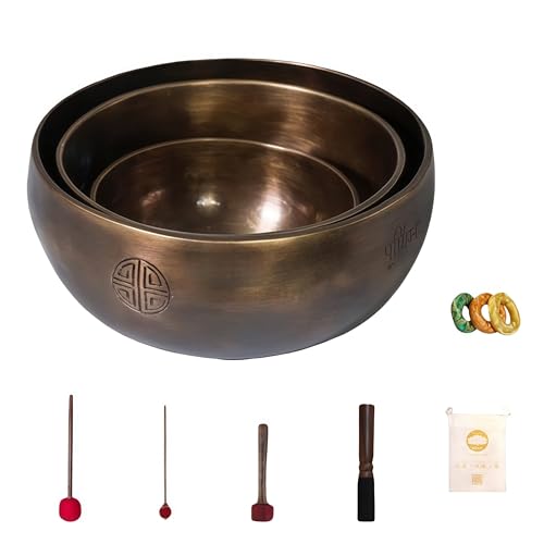 Tibetan Singing Bowl Set - Meditation Sound Bowl Handmade in