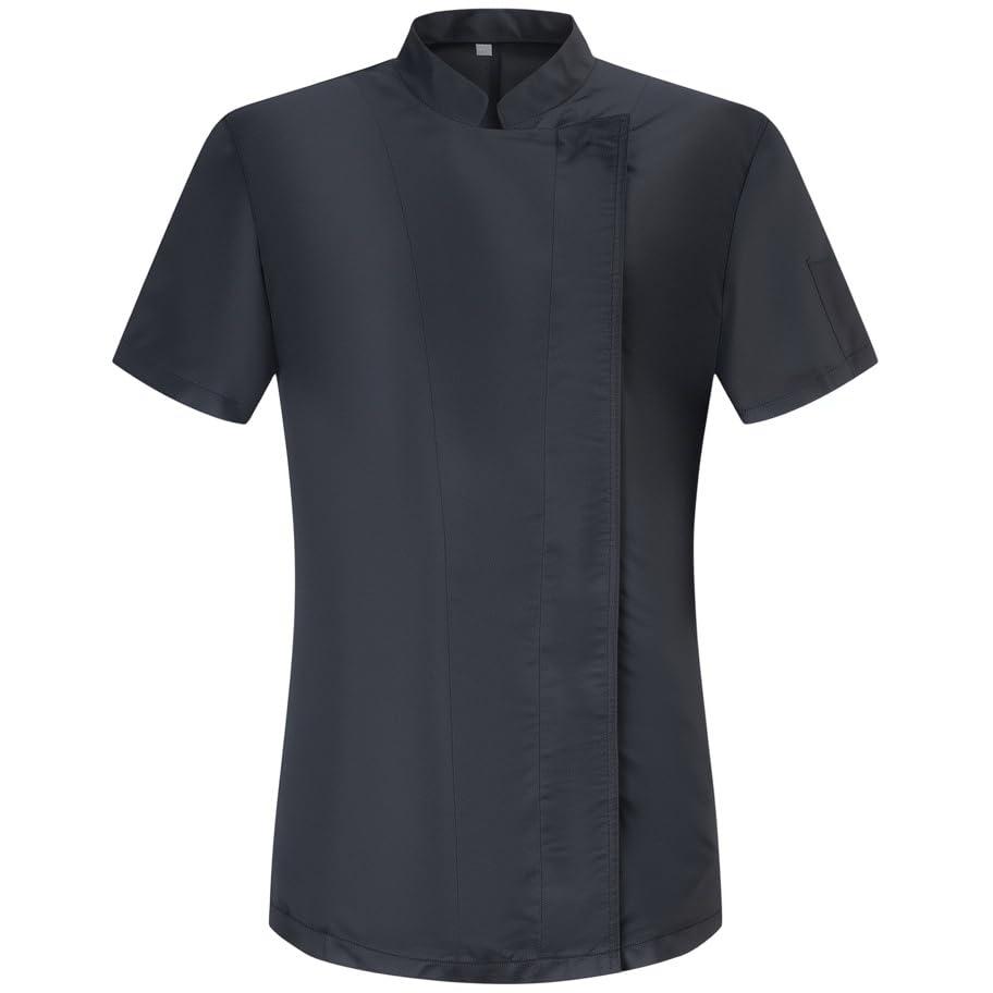 Ya en mundofriki.es: KAIXUAN – Chaqueta COCINERA Microfibra ANTIMANCHA Manga Corta – CHAQUETILLAS DE Chef Cuello Mao para Mujer – CHAQUETILLAS DE Cocina HOSTELERÍA – Serie 705 (Negro -1, L)