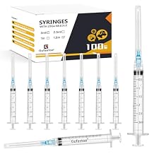 100Pack 3ml/cc with 23 G 1.5 Safety Individually Wrapped
