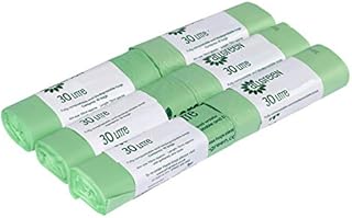 All-Green 30 Litre x 60 Compostable Bags for Kerbside Bin - EN13432 Kitchen/Outdoor Bin Liners