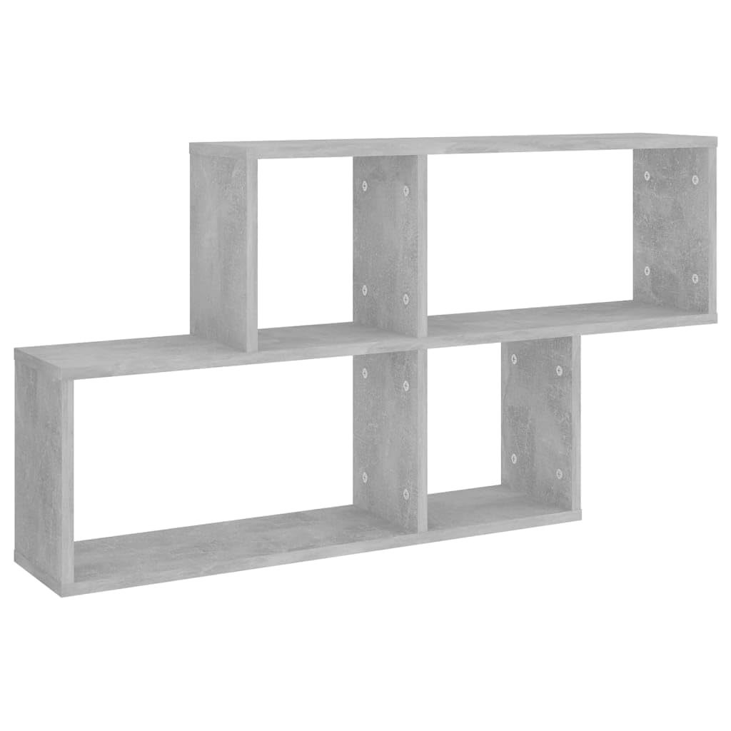 Étagère murale gris béton 100x18x53 cm, meuble de rangement flottant en bois d'ingénierie