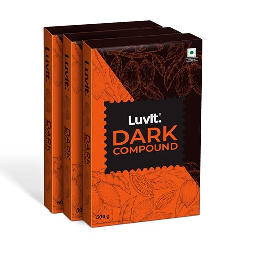 Image of LuvIt. Cocoa Crush - Dark Compound Bar | Perfect for Baking, Frosting, Chocolate Making Bars (3 x 500 g)