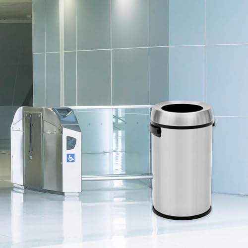 Caneca de basura de acero inoxidable 17 galones miniatura 7
