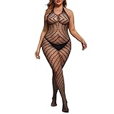 Body Stockings For Women Sexy Naughty Lingerie Women Fishnet Bodystocking Lingerie V-Neck Babydoll Hot Bodysuits Tube Chemise Bodysuit Erotic Costume Sex Suit Sexy Lingerie For Women Hide Fat Belly