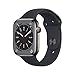 Produktbild Apple Watch Series 8 (GPS + Cellular, 45mm) Smartwatch - Edelstahlgehäuse Graphit, Sportarmband Mitternacht - Regular. Fitnesstracker, Blutsauerstoffund EKGApps, Always-On Retina Display, Wasserschutz
