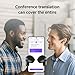 NE20 Earbuds, NE20 Translation Earbud, 6 Translation Modes, LCD Touch Screen, 60H Playtime, HiFi Sound, 135 Languages AI Translation Earbuds Real Time for Travel, Business (Black)