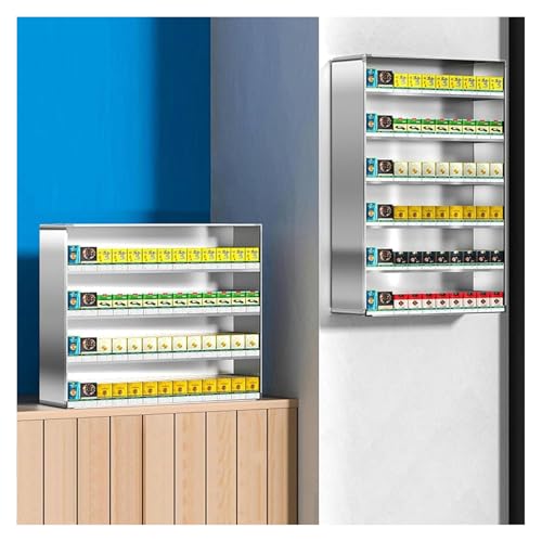 TYCQFCL Cigarette Display Holder Wall Mounted/Countertop Retail Store Cigarette Showcases, Tobacco Display Stand Rack for Convenience Shops Vapes Display Cabinet(73.5x15x105cm)