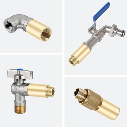 YFLeomry 2 sztuki mosiężnych przedłużek kranu 1/2 cala x 30 mm, mosiężny przedłużacz do wody pitnej i instalacji grzewczej