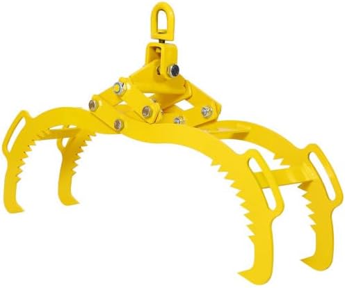 LuckyNote 4 Claw Timber Log Lifting Logging Tongs Grabber Tong, Heavy Duty Solid Steel Lumber tongs have a lifting capacity of 3,300 pounds ((1,498kg) (32")