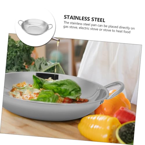 Wok de Acero Inoxidable Ciieeo con Fondo Plano 25 cm miniatura 3