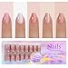 150pcs Maigitur French Gel Nail Tips - Skin Tones Nude Press on Nails Short Coffin Nail Tips Nude Pre Colored Soft Gel Nail Tip Reusable False Nails in 15Sizes-Soak Off Acrylic Fake Nails Extensions…