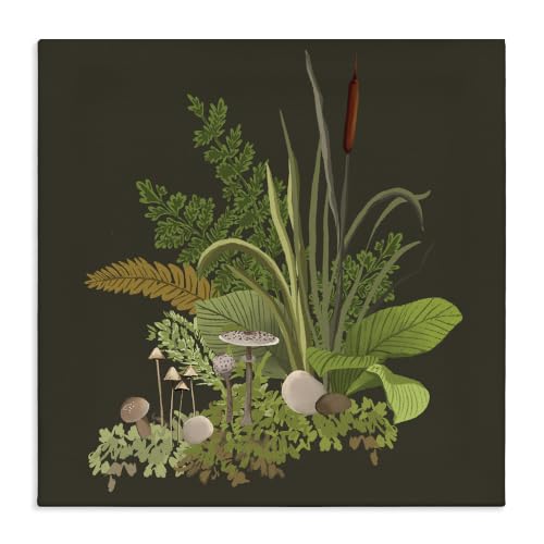 Stupell Industries Forest Botanicals Ferns, 17 x 17 Inch Canvas Wall Art