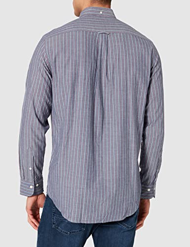 GANT D1. Reg OXF Stripe BD, Persiano Blu, XL Uomo