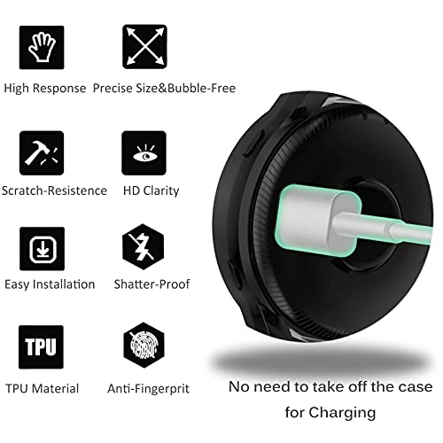 Capa compatível com Garmin Venu com protetor de tela, capa protetora em TPU macio para Garmin Venu P