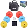 Disc Golf Set with 6 Discs and Mini Disc,Starter Disc Golf Bag,Towel
