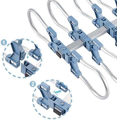 HDTV Antenna Ampilfied Digital Outdoor Antenna&4K/1080p High Reception-60FT RG6 Coaxial Cable-150 Miles Range-360 Degree Rotation Wireless Remote-Snap-On Installation Support 2 TVS