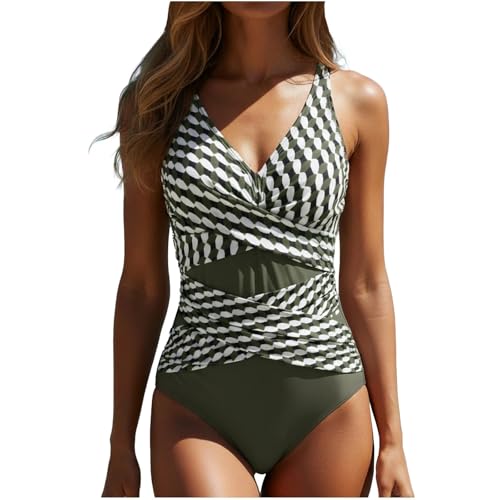 Maillot de bain mode de plage élégant à rayures monokini col en V pour femme