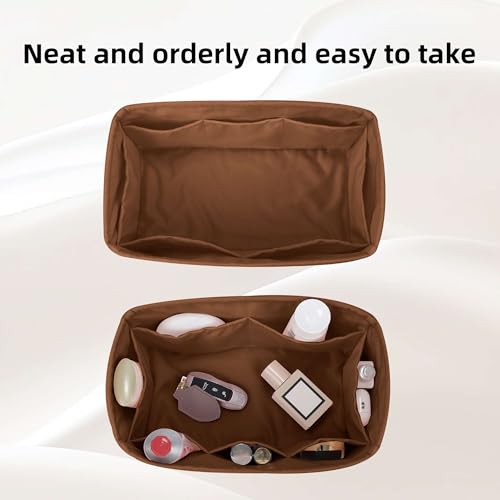 Image of DGAZ Silk Purse Organizer Insert For Hermes Hac 27 /28 /32 /40 /45 /50 /55 Bags, Luxury Handbag & Tote Organizer, Simplicity bag organizer(Gold,Hac27)