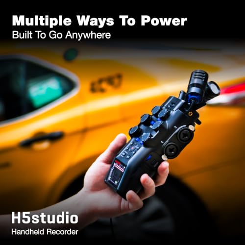 Image of Zoom H5 Studio Handheld Recorder for Musicians, Podcasters & Filmmakers with Large Stereo Microphones, 2 Pro Quality Preamps, 6 Tracks of Recording, 32-Bit Float and USB Audio Interface | 19.4mm X and Y Mics, Xlr and Trs Inputs, USB-C 4-In /2-Out Interface