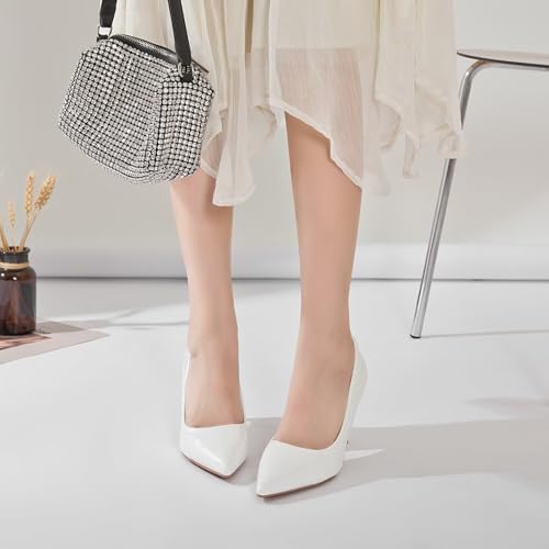 Image of Women's Low Kitten Heel Pumps Classic Fashion Dress Pumps Simple Heeled Shoes for Office Work