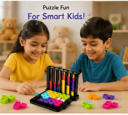 Image of Tetra Twin Challenge 2 Games in 1 Puzzle Game for Kids | 100 Puzzles & Solutions | Brain Teaser Logic & Problem Solving Game | Educational Board Game for Kids | Screen-Free Family Game