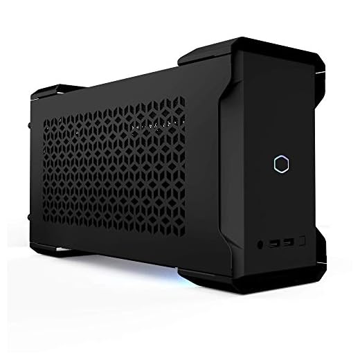 Cooler Master MasterCase NC100 SFF Small Form Factor 7.9 Liter Case with V650 SFX Gold PSU, GPUs 2.5 Slots up to 320mm for Intel(r) NUC 9 Extreme Element, Black