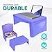 MAVOCRAFT Foldable Kids Lap Tray with Storage - Portable Lap Desk Kids & Adults - Kids Lap Desk for Breakfast in Bed, Serving Tray, Car Desk & Gaming (Purple)
