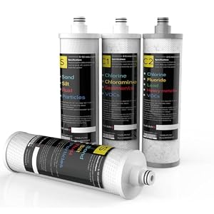 Frizzlife M3005 Replacement Filter Cartridge Set (4 Pack) For SK99,SP99,SK99 NEW and SP99 NEW Under Sink Water Filter System