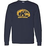 AL02 - Kent State Golden Flashes Primary Logo Long Sleeve - Medium - Navy