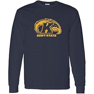 AL02 – Kent State Golden Flashes Primary Logo Long Sleeve – Large – Navy