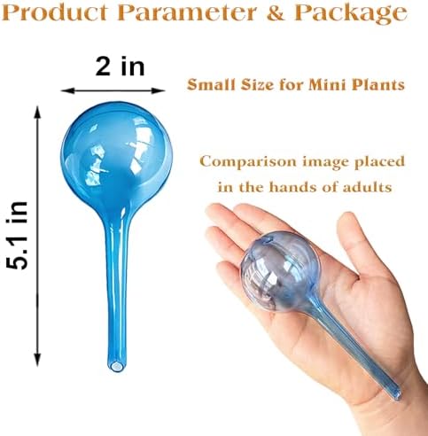 Small Plant Watering Globes, 6pcs Plastic Plant Self Watering Devices - 5