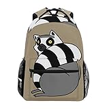 Stylish Lemur Backpack- Lightweight School College Travel Bags, ChunBB 16' x 11.5' x 8'