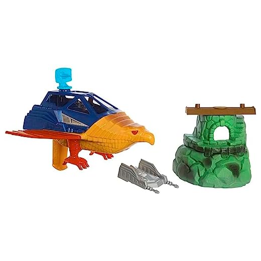 Masters of the Universe Origins Playset with Toy Plane & Accessories, Talon Fighter & Point Dread Outpost, 5.5-in Scale