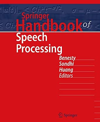 Springer Handbook of Speech Processing 1st ed. 2008 Edition-Wow! eBook