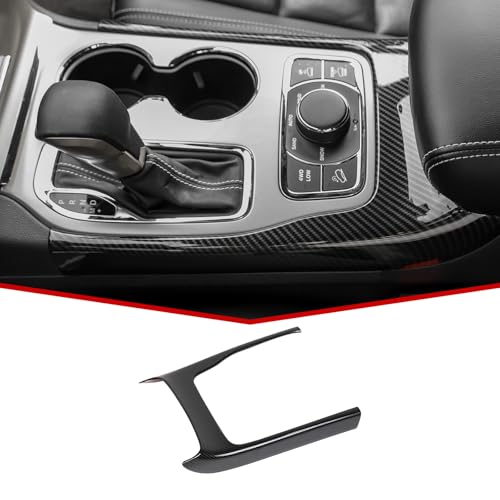 JeCar Carbon Fiber Gear Shift Panel Cover Trim Interior Decoration Accessories Compatible with Jeep Grand Cherokee 2014-2020 by JeCar - Used condition - US$13.81